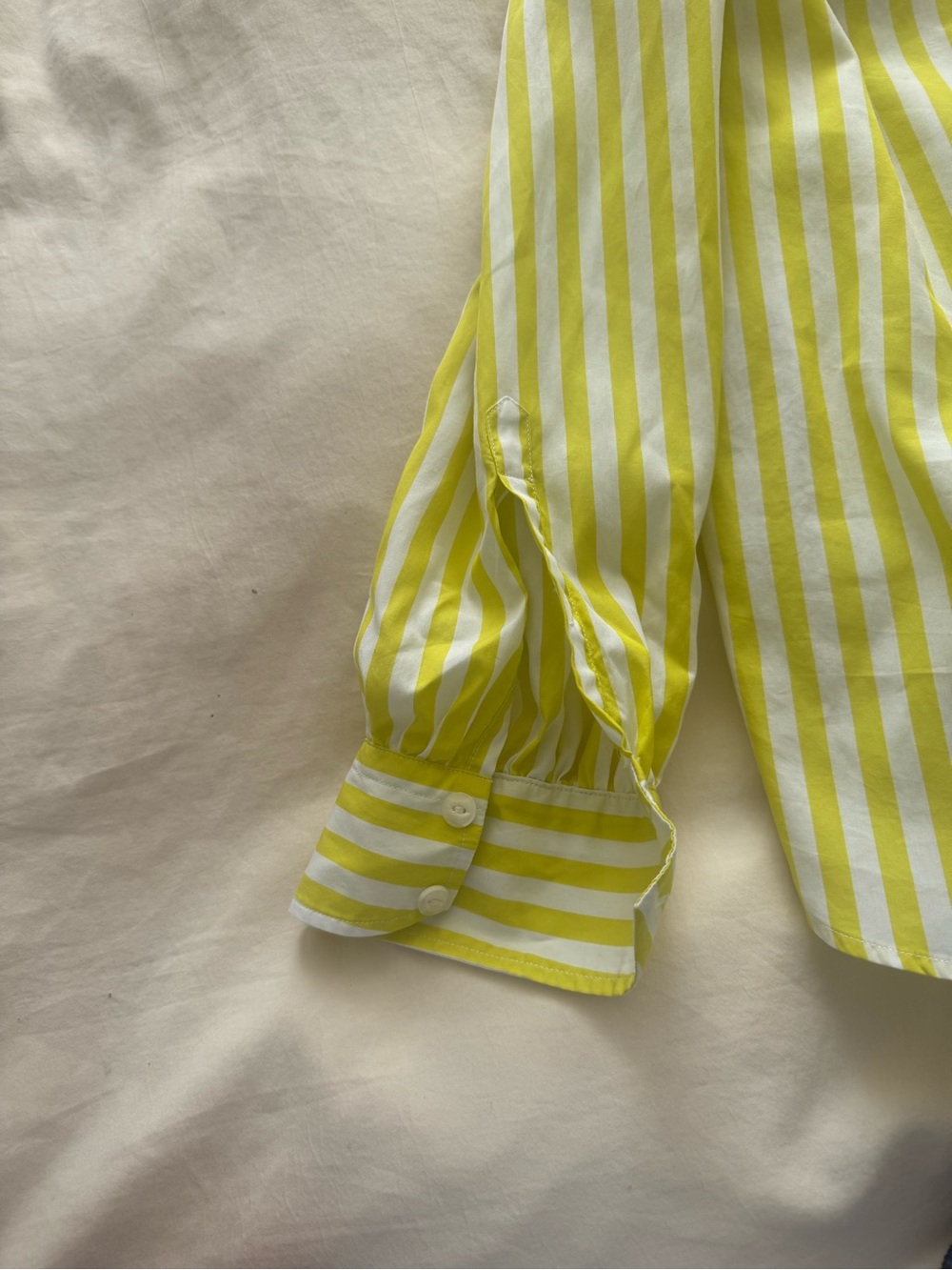 Rag and Bone yellow and white striped collar shirt. - Picture 5 of 8